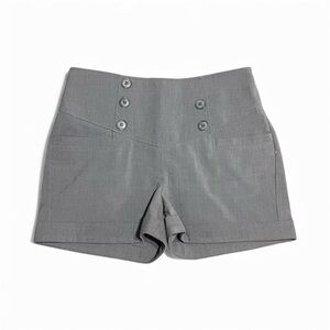 Elegant Gray High-Waisted Women's Shorts